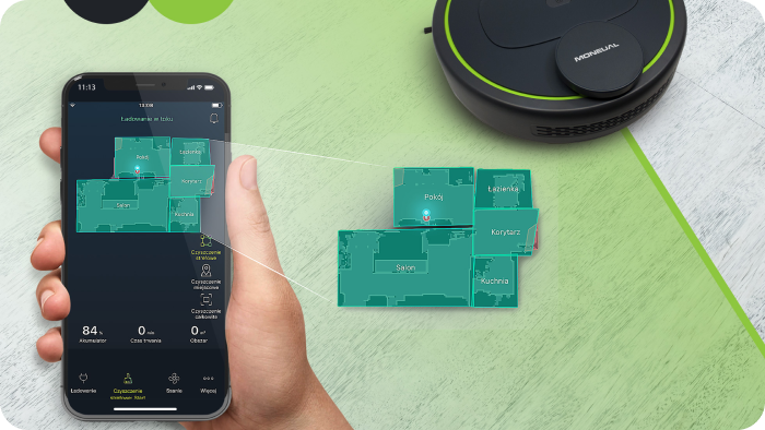 Aplikacja Moneual MBOT na smartfonie